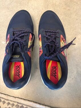 Skechers Navy golf shoes  with Pink Floral Side Panels